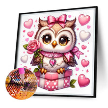 Load image into Gallery viewer, Valentine Love Owl 30X30CM(Canvas) Full Round Drill Diamond Painting
