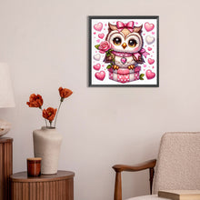 Load image into Gallery viewer, Valentine Love Owl 30X30CM(Canvas) Full Round Drill Diamond Painting
