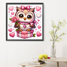 Load image into Gallery viewer, Valentine Love Owl 30X30CM(Canvas) Full Round Drill Diamond Painting
