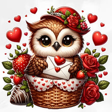 Load image into Gallery viewer, Valentine Love Owl 30X30CM(Canvas) Full Round Drill Diamond Painting
