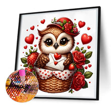 Load image into Gallery viewer, Valentine Love Owl 30X30CM(Canvas) Full Round Drill Diamond Painting
