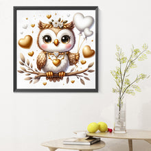 Load image into Gallery viewer, Valentine Love Owl 30X30CM(Canvas) Full Round Drill Diamond Painting
