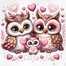 Load image into Gallery viewer, Valentine Love Owl 30X30CM(Canvas) Full Round Drill Diamond Painting
