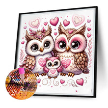 Load image into Gallery viewer, Valentine Love Owl 30X30CM(Canvas) Full Round Drill Diamond Painting
