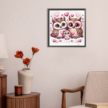 Load image into Gallery viewer, Valentine Love Owl 30X30CM(Canvas) Full Round Drill Diamond Painting
