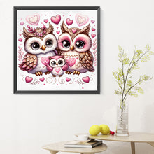 Load image into Gallery viewer, Valentine Love Owl 30X30CM(Canvas) Full Round Drill Diamond Painting
