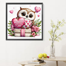 Load image into Gallery viewer, Valentine Love Owl 30X30CM(Canvas) Full Round Drill Diamond Painting
