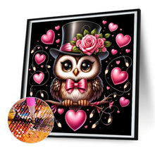 Load image into Gallery viewer, Valentine Love Owl 30X30CM(Canvas) Full Round Drill Diamond Painting
