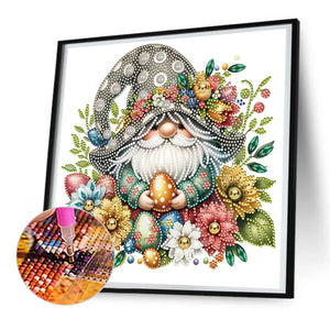 Easter Gnome 30X30CM(Canvas) Partial Special Shaped Drill Diamond Painting