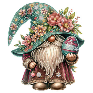 Easter Gnome 30X30CM(Canvas) Partial Special Shaped Drill Diamond Painting