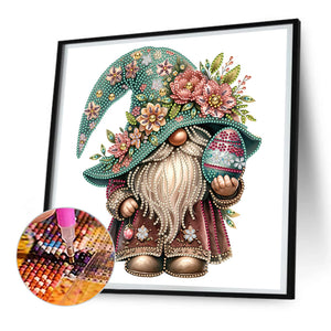Easter Gnome 30X30CM(Canvas) Partial Special Shaped Drill Diamond Painting