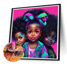 Load image into Gallery viewer, Black Girl 30X30CM(Canvas) Full Round Drill Diamond Painting
