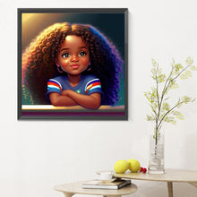 Load image into Gallery viewer, Black Girl 30X30CM(Canvas) Full Round Drill Diamond Painting
