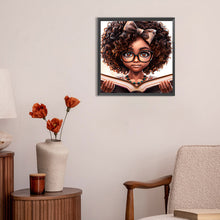 Load image into Gallery viewer, Black Girl 30X30CM(Canvas) Full Round Drill Diamond Painting
