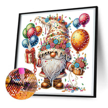 Load image into Gallery viewer, Birthday Cake Gnome 30X30CM(Canvas) Partial Special Shaped Drill Diamond Painting
