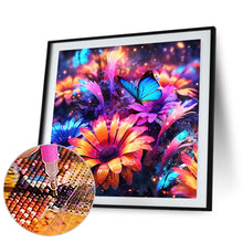 Load image into Gallery viewer, Glow-In-The-Dark Flowers 30X30CM(Canvas) Full Round Drill Diamond Painting
