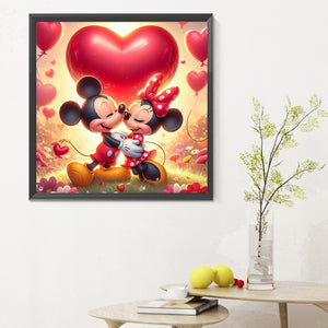 Mickey Minnie 30X30CM(Canvas) Full Round Drill Diamond Painting