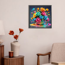 Load image into Gallery viewer, Colorful Love Roses 30X30CM(Canvas) Full Round Drill Diamond Painting
