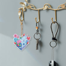 Load image into Gallery viewer, 6 PCS Double Sided Special Shape Diamond Painting Art Keychain Pendant (Heart)
