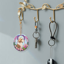 Load image into Gallery viewer, 6 PCS Double Sided Special Shape Diamond Painting Art Keychain Pendant (Dog)
