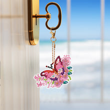 Load image into Gallery viewer, 6 PCS Double Sided Special Shape Diamond Painting Keychain Pendant (Butterfly)
