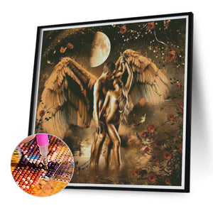 Angel Couple 40X40CM(Canvas) Full Round Drill Diamond Painting