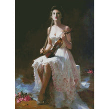 Load image into Gallery viewer, Girl Playing Violin 40X55CM(Canvas) Full Round Drill Diamond Painting
