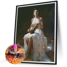 Load image into Gallery viewer, Girl Playing Violin 40X55CM(Canvas) Full Round Drill Diamond Painting
