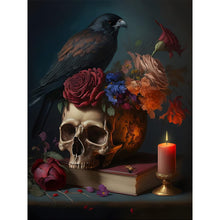 Load image into Gallery viewer, Skeleton Crow 30X40CM(Canvas) Full Round Drill Diamond Painting
