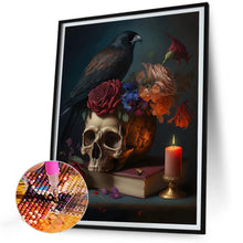 Load image into Gallery viewer, Skeleton Crow 30X40CM(Canvas) Full Round Drill Diamond Painting
