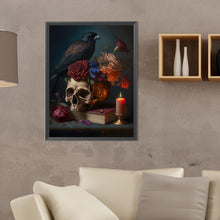 Load image into Gallery viewer, Skeleton Crow 30X40CM(Canvas) Full Round Drill Diamond Painting
