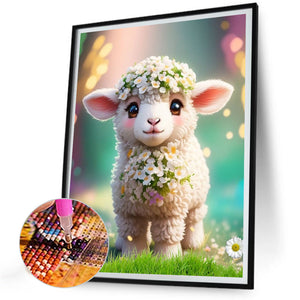 Little Sheep 30X40CM(Canvas) Full Round Drill Diamond Painting