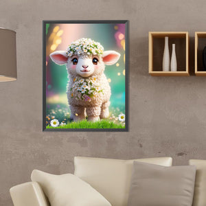 Little Sheep 30X40CM(Canvas) Full Round Drill Diamond Painting