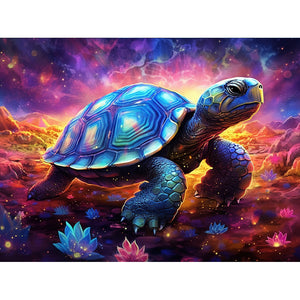 Mysterious Turtle 40X30CM(Canvas) Full Round Drill Diamond Painting