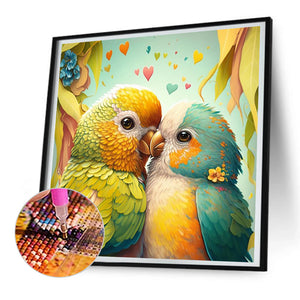 A Pair Of Lovebirds 30*30CM(Canvas) Full Round Drill Diamond Painting