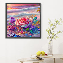 Load image into Gallery viewer, Colorful Beach With Roses 30X30CM(Canvas) Full Round Drill Diamond Painting
