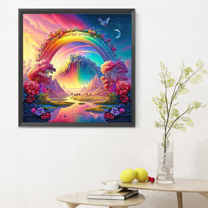 Colorful Yin Yang Wonderland 30X30CM(Canvas) Full Round Drill Diamond Painting