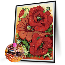 Load image into Gallery viewer, Poppy Blossoms 30*40CM(Canvas) Partial Special Shaped Drill Diamond Painting
