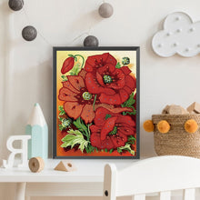 Load image into Gallery viewer, Poppy Blossoms 30*40CM(Canvas) Partial Special Shaped Drill Diamond Painting
