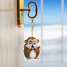 Load image into Gallery viewer, 6 PCS Double Sided Special Shape Diamond Painting Keychain (Panicked Animals)
