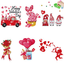 Load image into Gallery viewer, 6 Pcs Valentine Diamond Painting Sticker Gem Sticker for Boy Girls Gift (Gnome)
