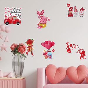 6 Pcs Valentine Diamond Painting Sticker Gem Sticker for Boy Girls Gift (Gnome)