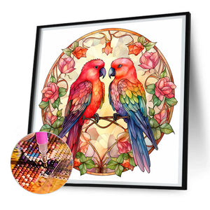 Love For Birds 30*30CM(Canvas) Full Round Drill Diamond Painting