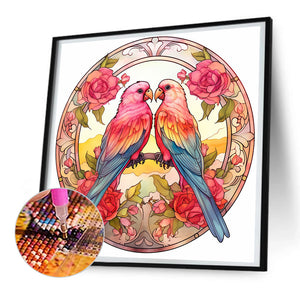 Love For Birds 30*30CM(Canvas) Full Round Drill Diamond Painting