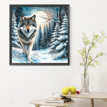 Load image into Gallery viewer, Snow Wolf 30*30CM(Canvas) Full Round Drill Diamond Painting
