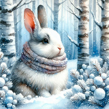 Load image into Gallery viewer, Snow Bunny 30*30CM(Canvas) Full Round Drill Diamond Painting
