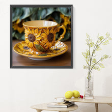 Load image into Gallery viewer, Sunflower Tea Set 30X30CM(Canvas) Full Round Drill Diamond Painting
