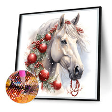 Load image into Gallery viewer, White Horse 30X30CM(Canvas) Full Round Drill Diamond Painting
