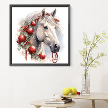 Load image into Gallery viewer, White Horse 30X30CM(Canvas) Full Round Drill Diamond Painting
