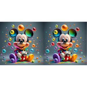 Mickey Mouse Mickey 30X30CM(Canvas) Full Round Drill Diamond Painting